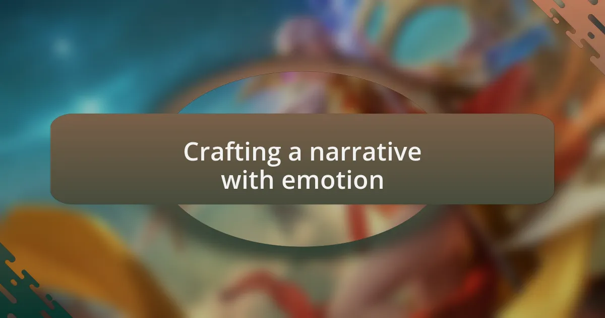 Crafting a narrative with emotion