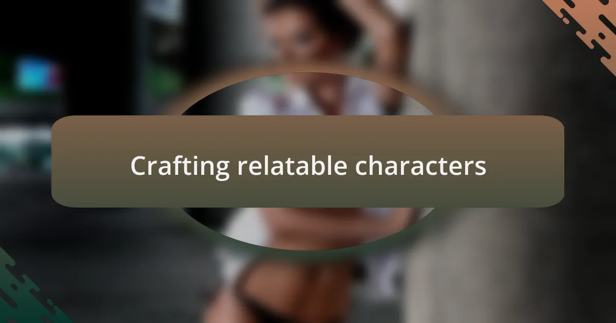 Crafting relatable characters